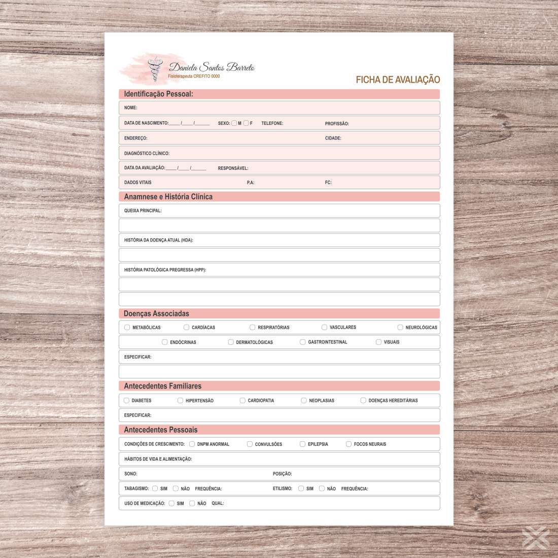 Ficha Avaliação Fisioterapeuta 09102 - Imagem 2