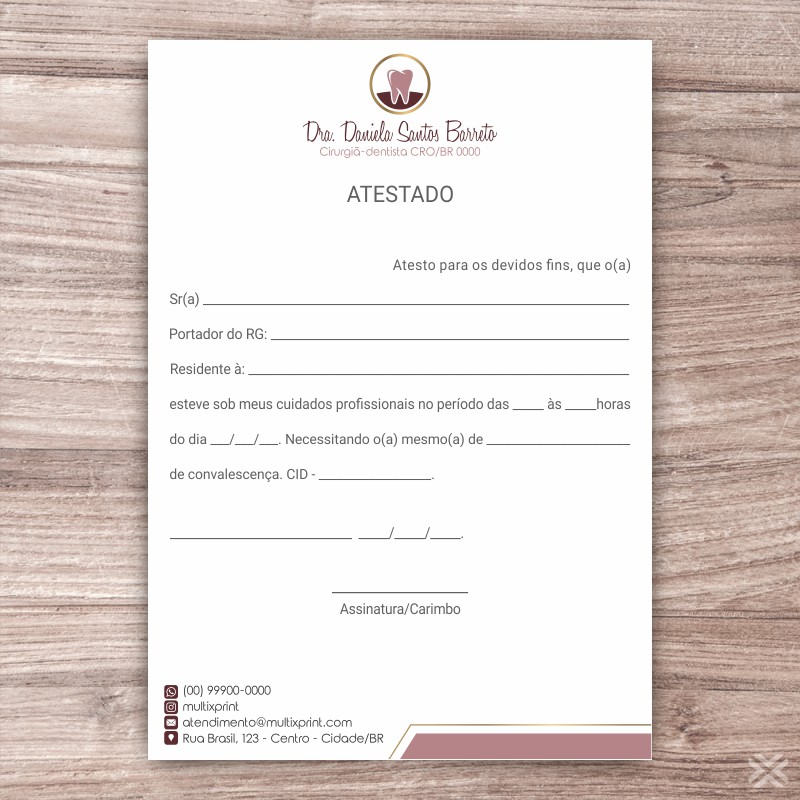 Atestado Dentista 0680 - Imagem 2