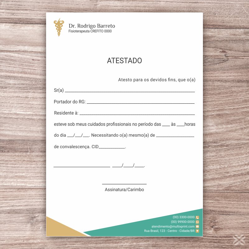 Atestado Fisioterapeuta 0927 - Imagem 2
