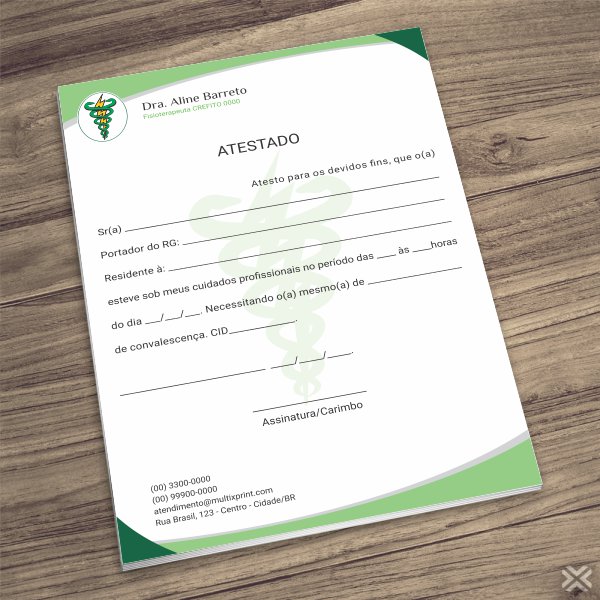 Atestado Fisioterapeuta 0945