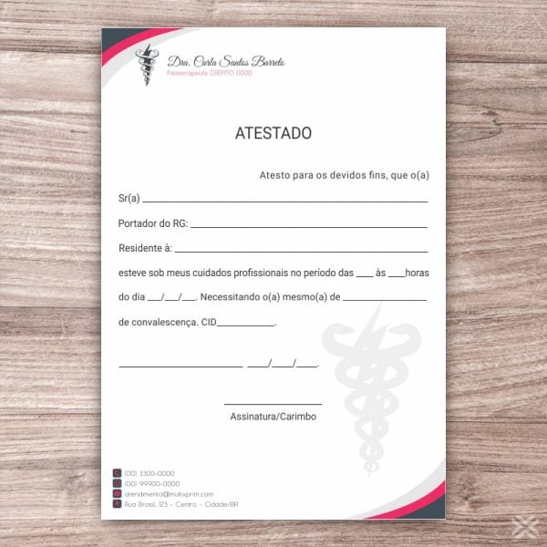 Atestado Fisioterapeuta 0981 - Imagem 2