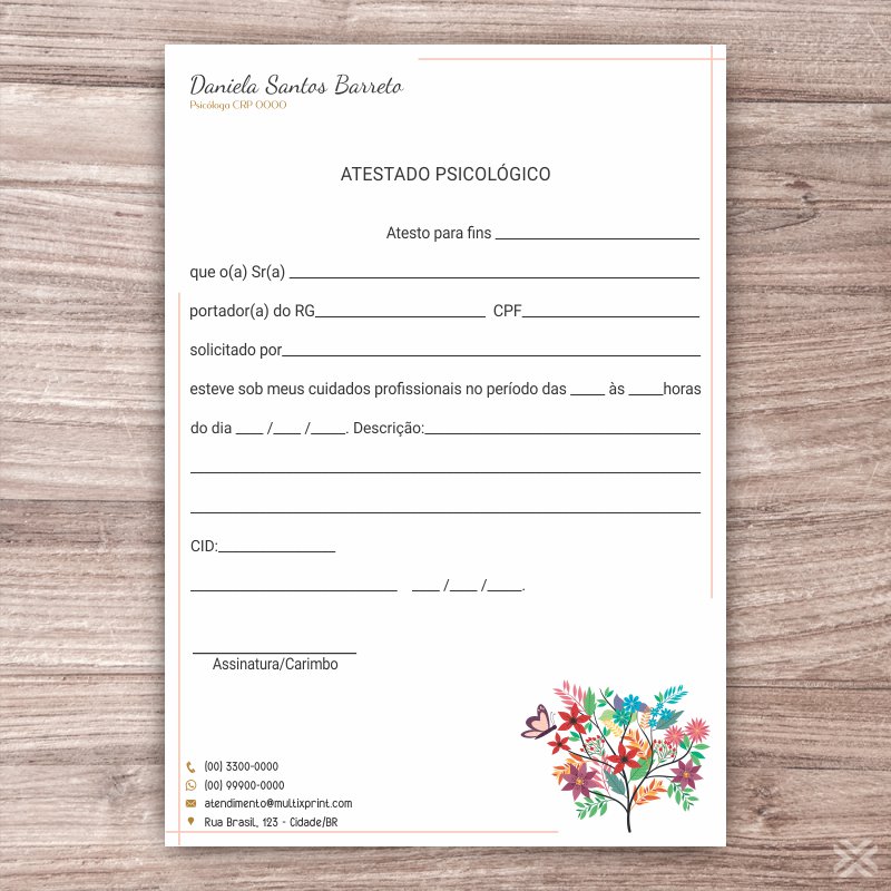 Atestado Psicólogo 2721 - Imagem 2