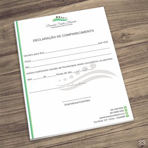 Declaração de Comparecimento Fisioterapeuta 0984