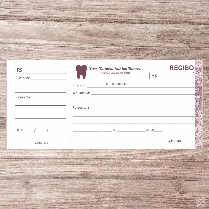 Recibo Dentista 0612 - Imagem 2