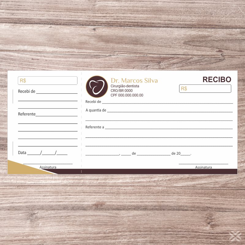 Recibo Dentista 0615 - Imagem 2