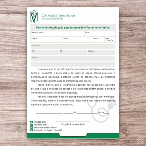 Termo Internação Veterinário 3071 - Imagem 2