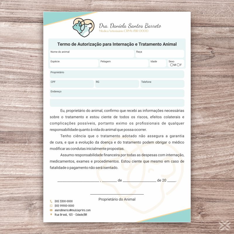 Termo Internação Veterinário 3089 - Imagem 2