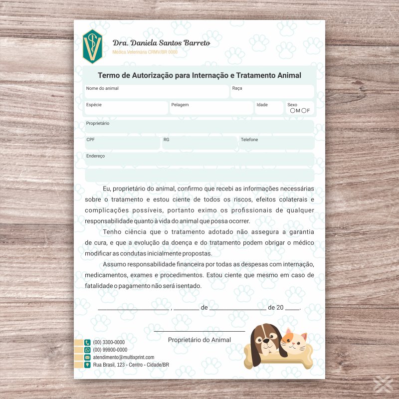 Termo Internação Veterinário 3091 - Imagem 2
