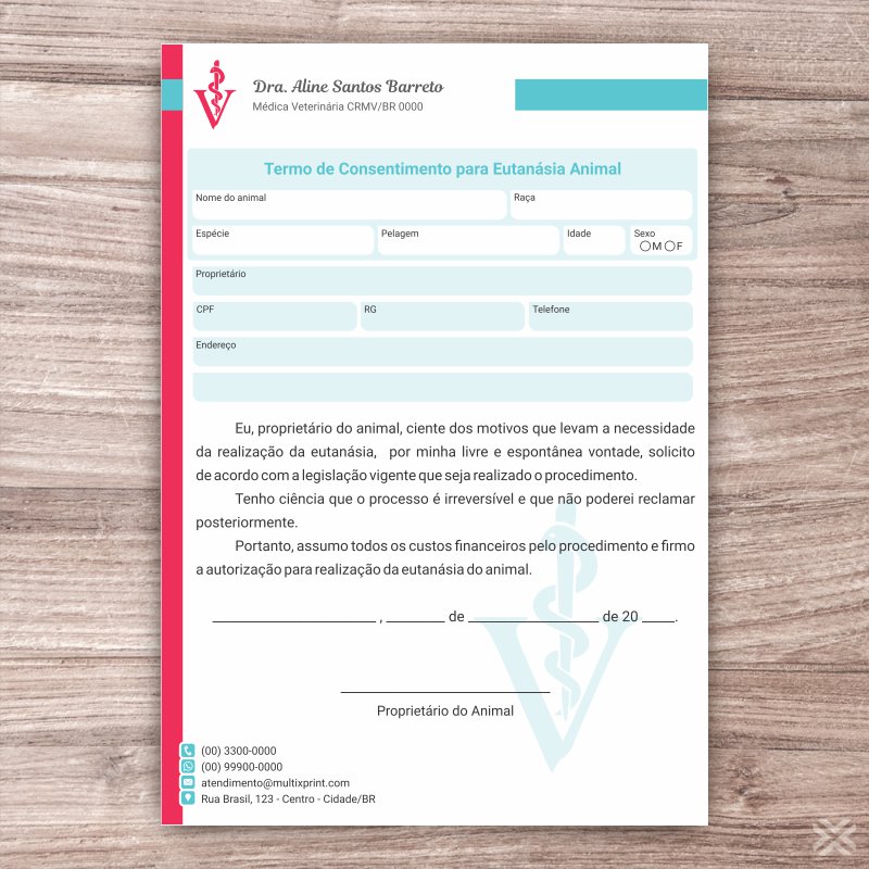 Termo para Eutanásia Veterinário 3006 - Imagem 2