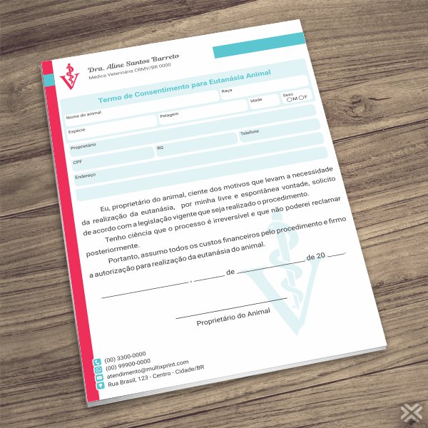 Termo para Eutanásia Veterinário 3006