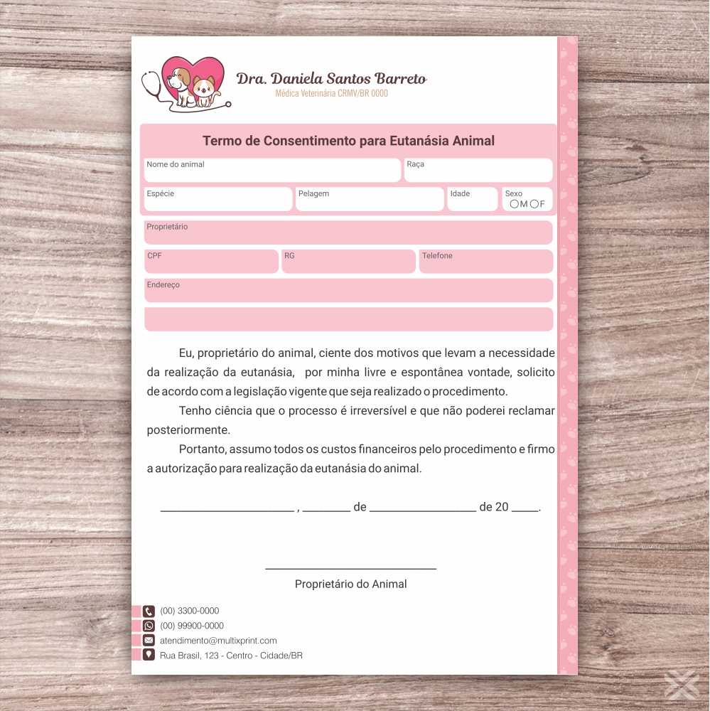 Termo para Eutanásia Veterinário 30107 - Imagem 2