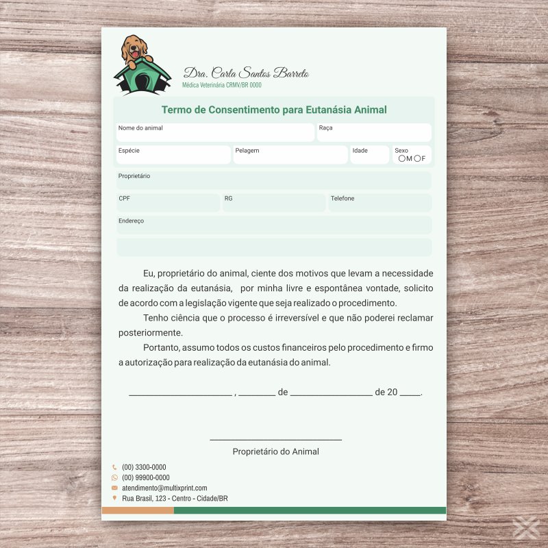 Termo para Eutanásia Veterinário 3082 - Imagem 2