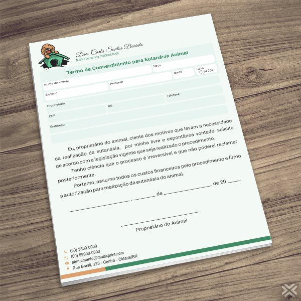 Termo para Eutanásia Veterinário 3082