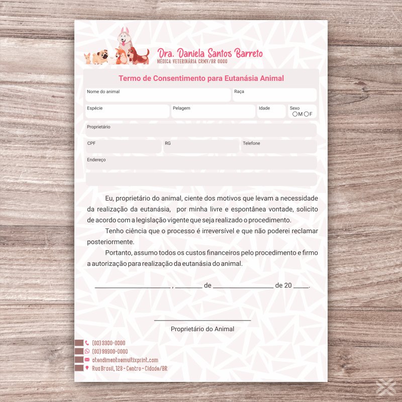Termo para Eutanásia Veterinário 3087 - Imagem 2