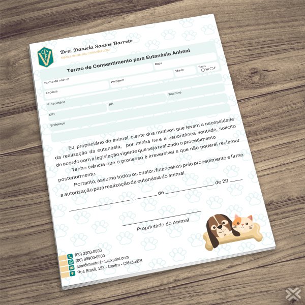 Termo para Eutanásia Veterinário 3091