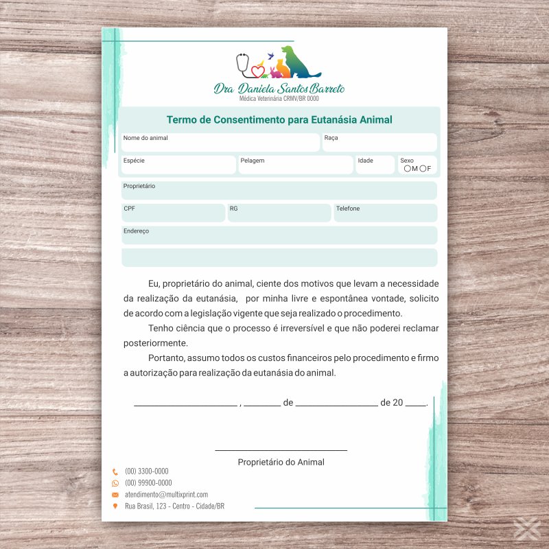 Termo para Eutanásia Veterinário 3098 - Imagem 2