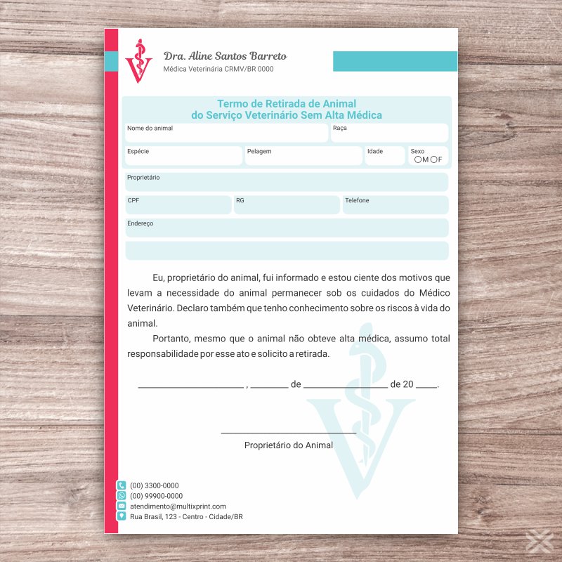 Termo Retirada Veterinário 3006 - Imagem 2