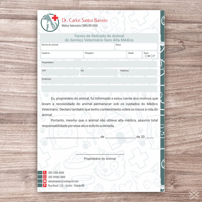 Termo Retirada Veterinário 3022 - Imagem 2