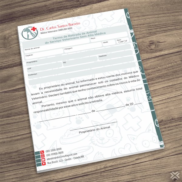 Termo Retirada Veterinário 3022