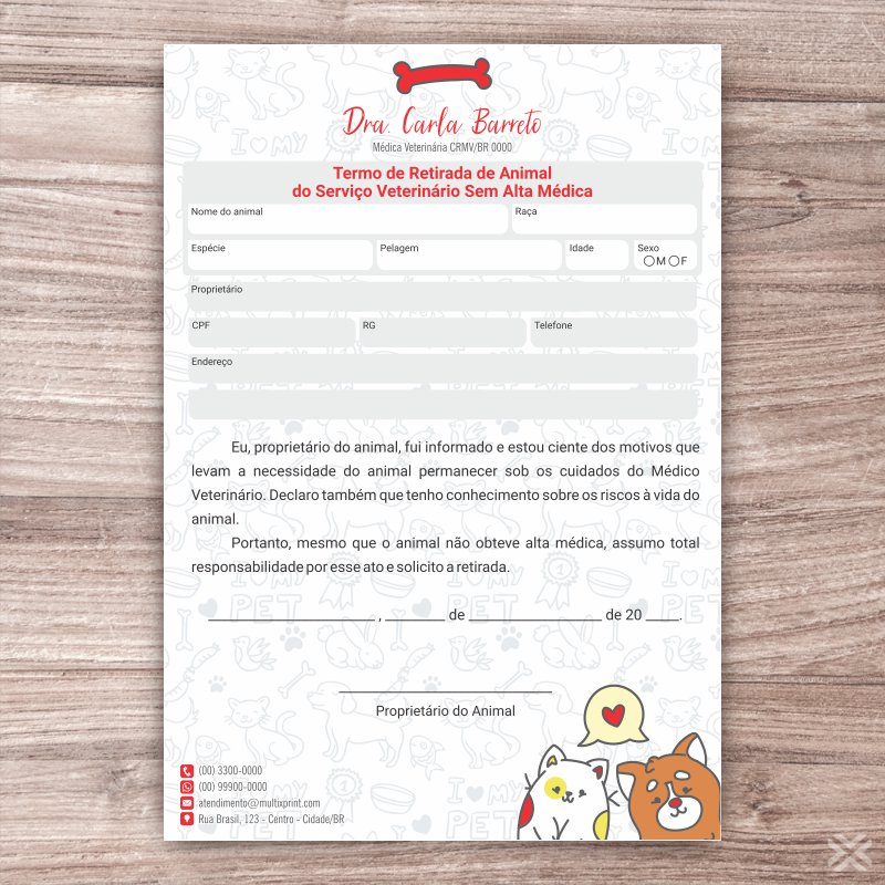 Termo Retirada Veterinário 3094 - Imagem 2