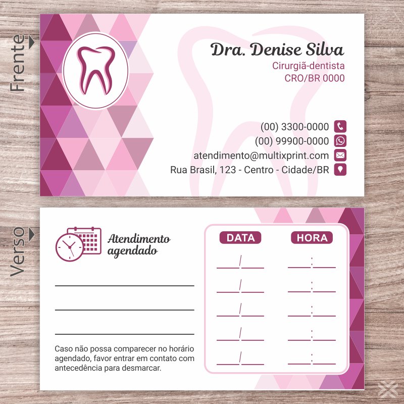 Cartão Agendamento Dentista 0619 - Imagem 2