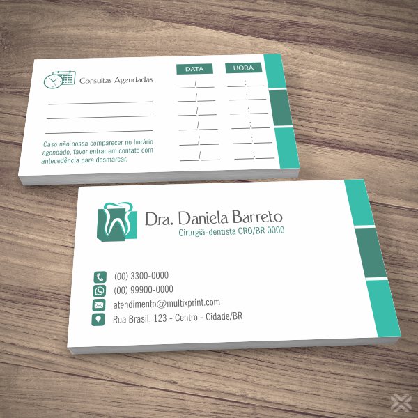 Cartão Agendamento Dentista 0634