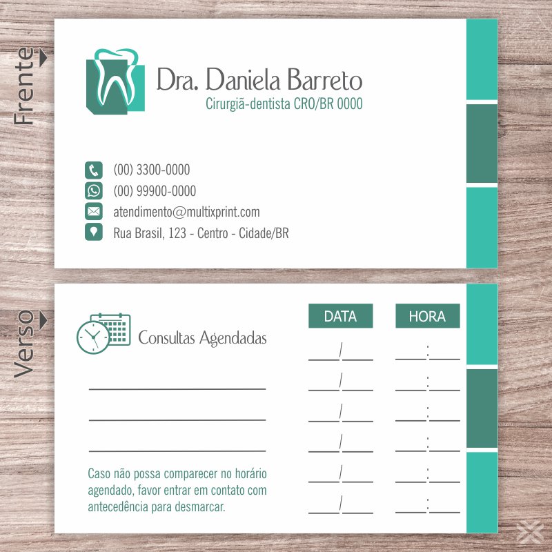 Cartão Agendamento Dentista 0634 - Imagem 2