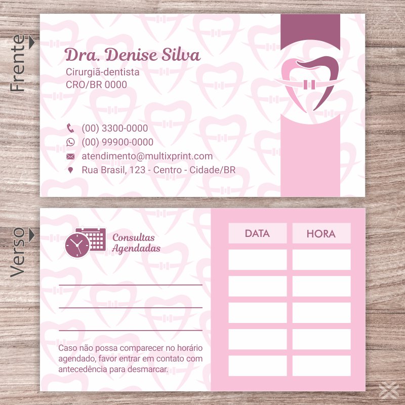 Cartão Agendamento Dentista 0640 - Imagem 2