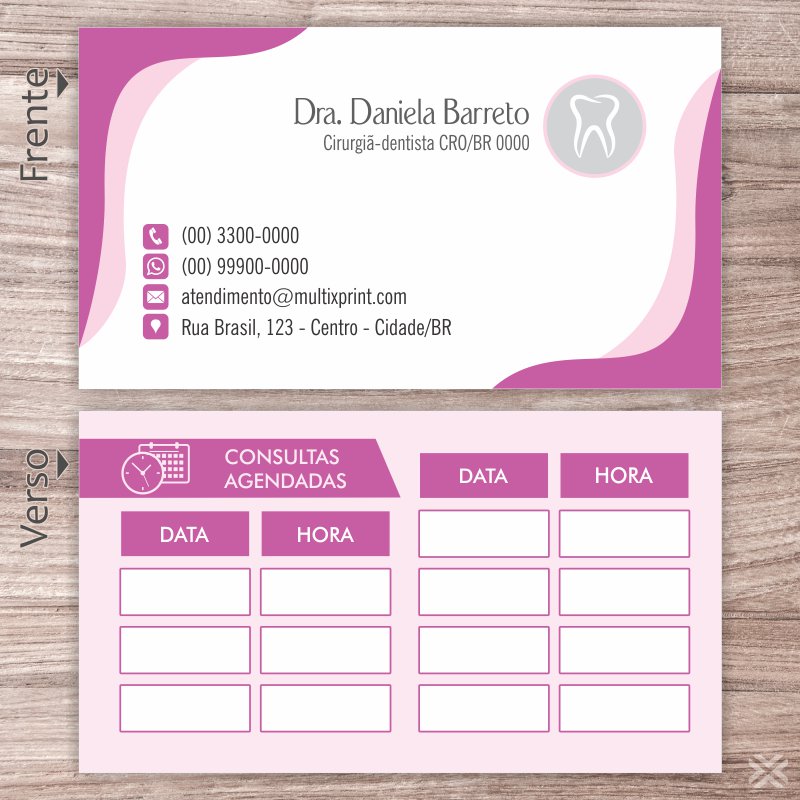 Cartão Agendamento Dentista 0643 - Imagem 2