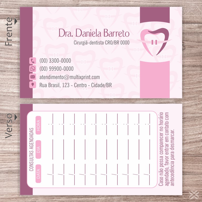 Cartão Agendamento Dentista 0645 - Imagem 2