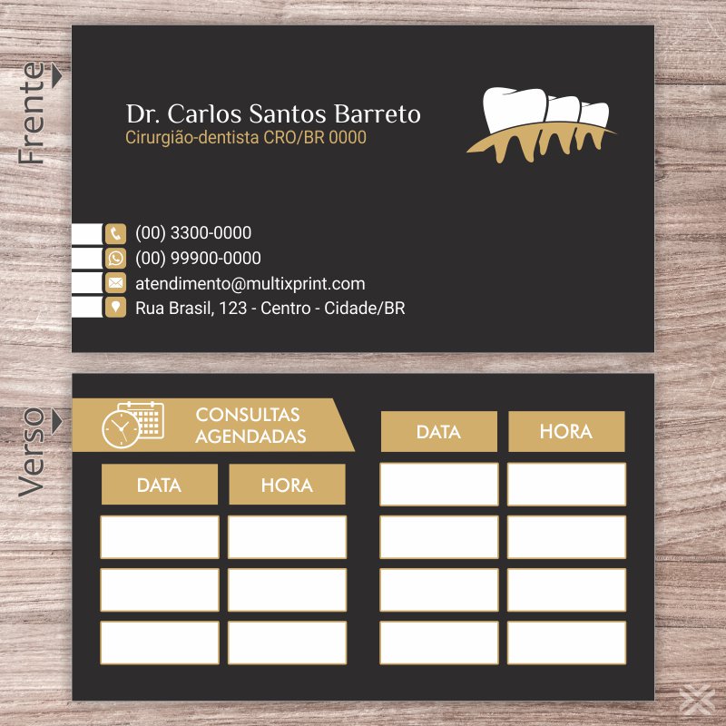 Cartão Agendamento Dentista 0654 - Imagem 2