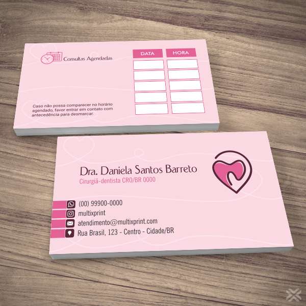 Cartão Agendamento Dentista 0674
