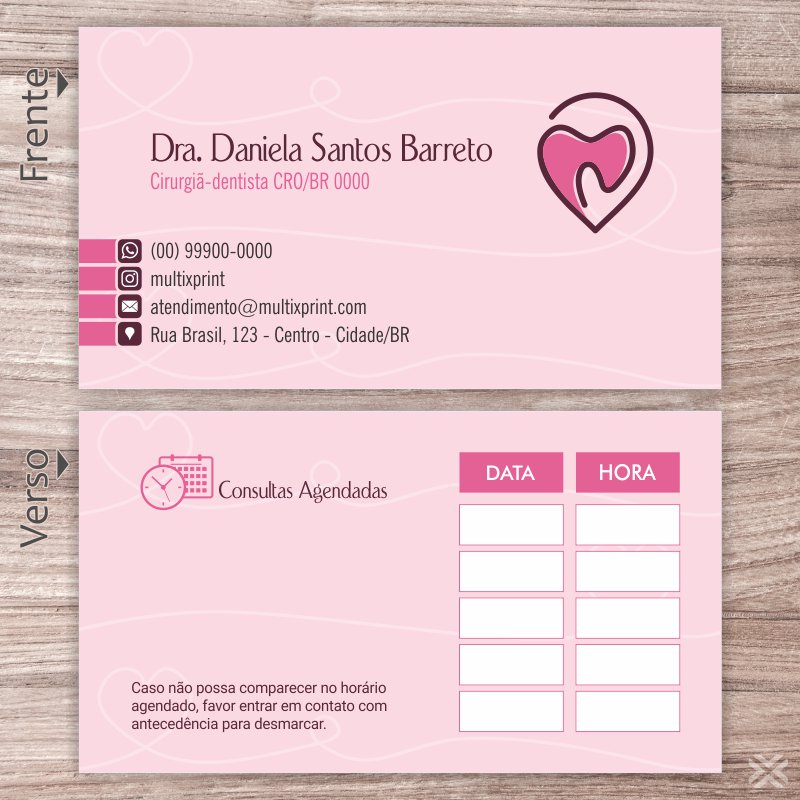 Cartão Agendamento Dentista 0674 - Imagem 2