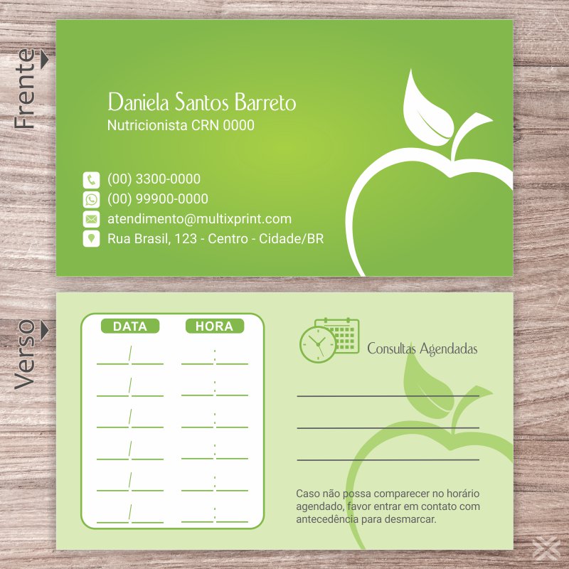 Cartão Agendamento Nutricionista 2432 - Imagem 2
