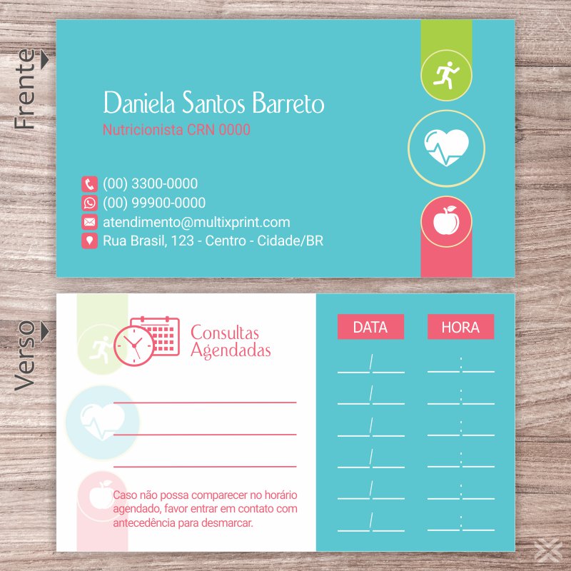 Cartão Agendamento Nutricionista 2451 - Imagem 2