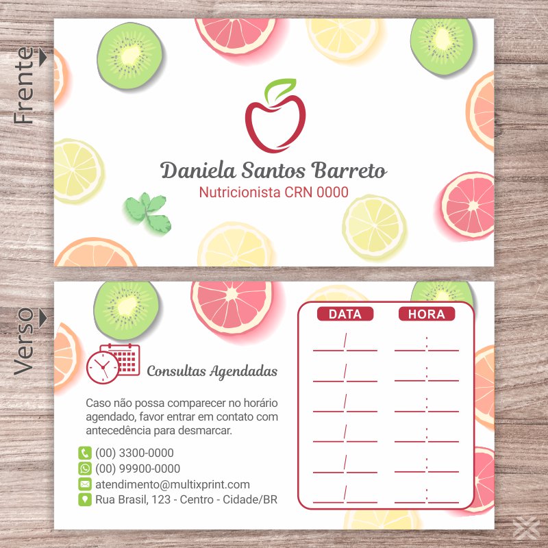 Cartão Agendamento Nutricionista 2467 - Imagem 2