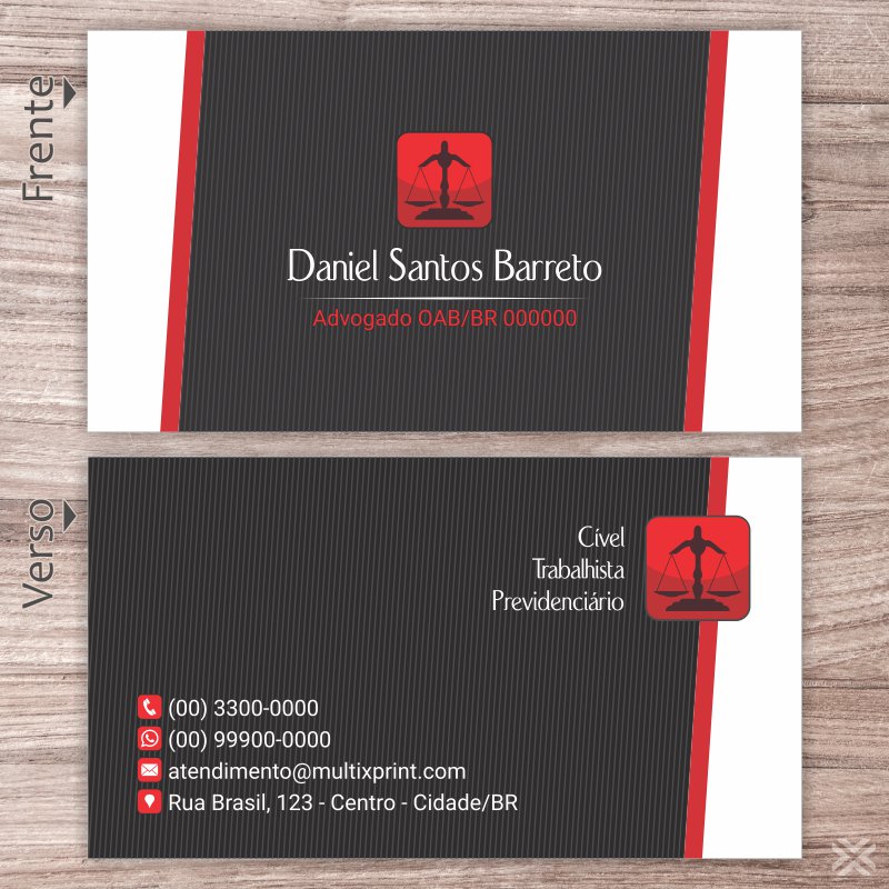 Cartão de Visita Advogado 0129 - Imagem 2