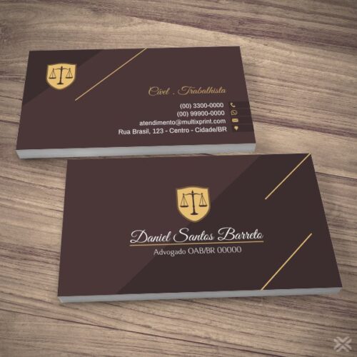 Cartões de Visita para Advogados, Modernos e Elegantes