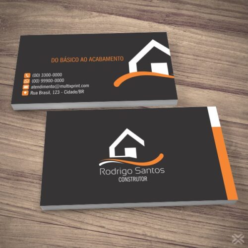 Cartões de visita para Construtor e Pedreiro, Criativos e Elegantes