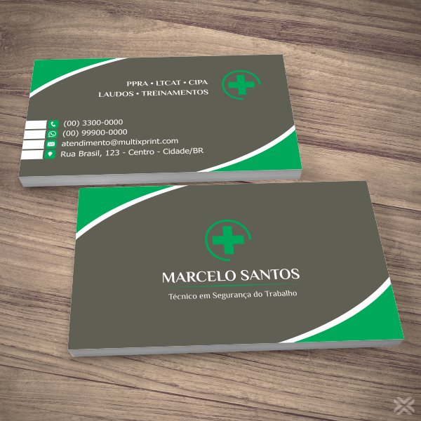 Cartão de Visita Segurança do Trabalho 3706