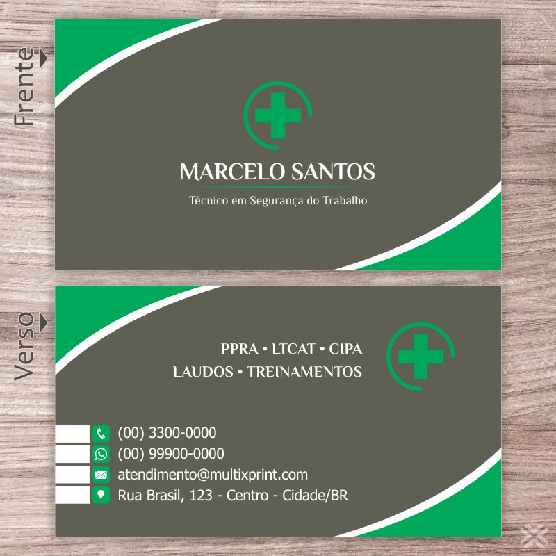 Cartão de Visita Segurança do Trabalho 3706 - Imagem 2