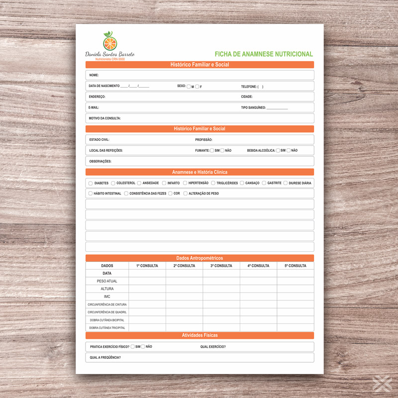 Ficha Anamnese Nutricionista 2410 - Imagem 2