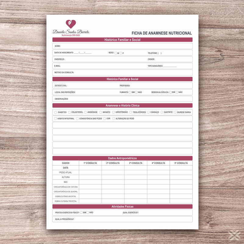 Ficha Anamnese Nutricionista 2420 - Imagem 2