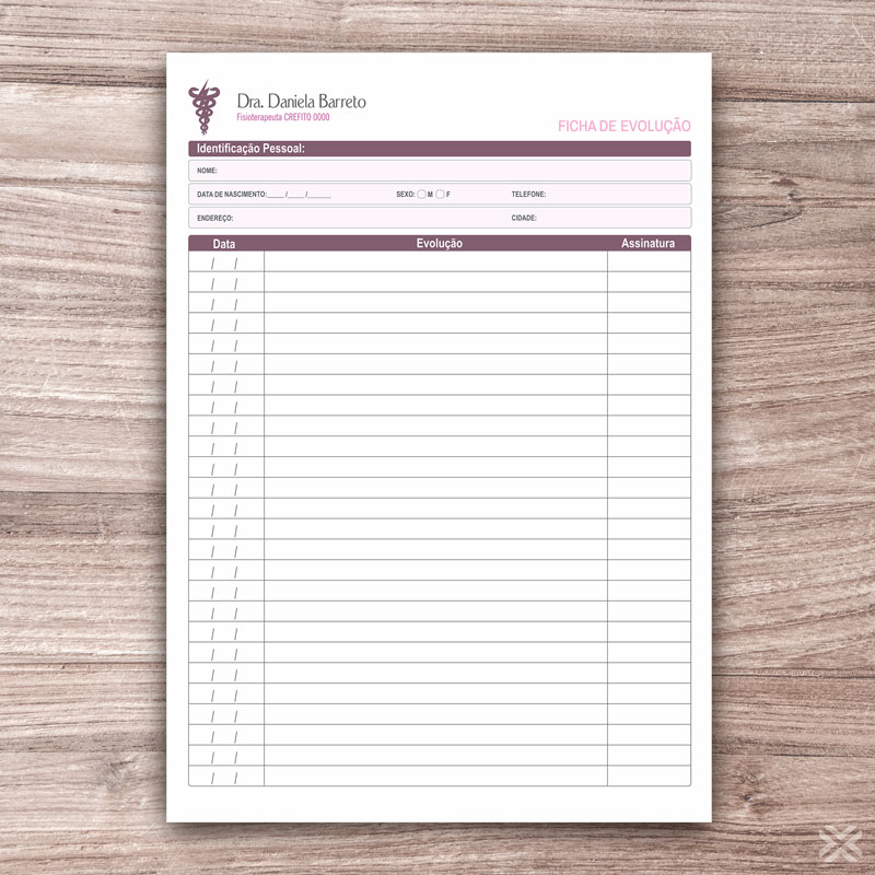 Ficha Evolução Fisioterapeuta 0943 - Imagem 2