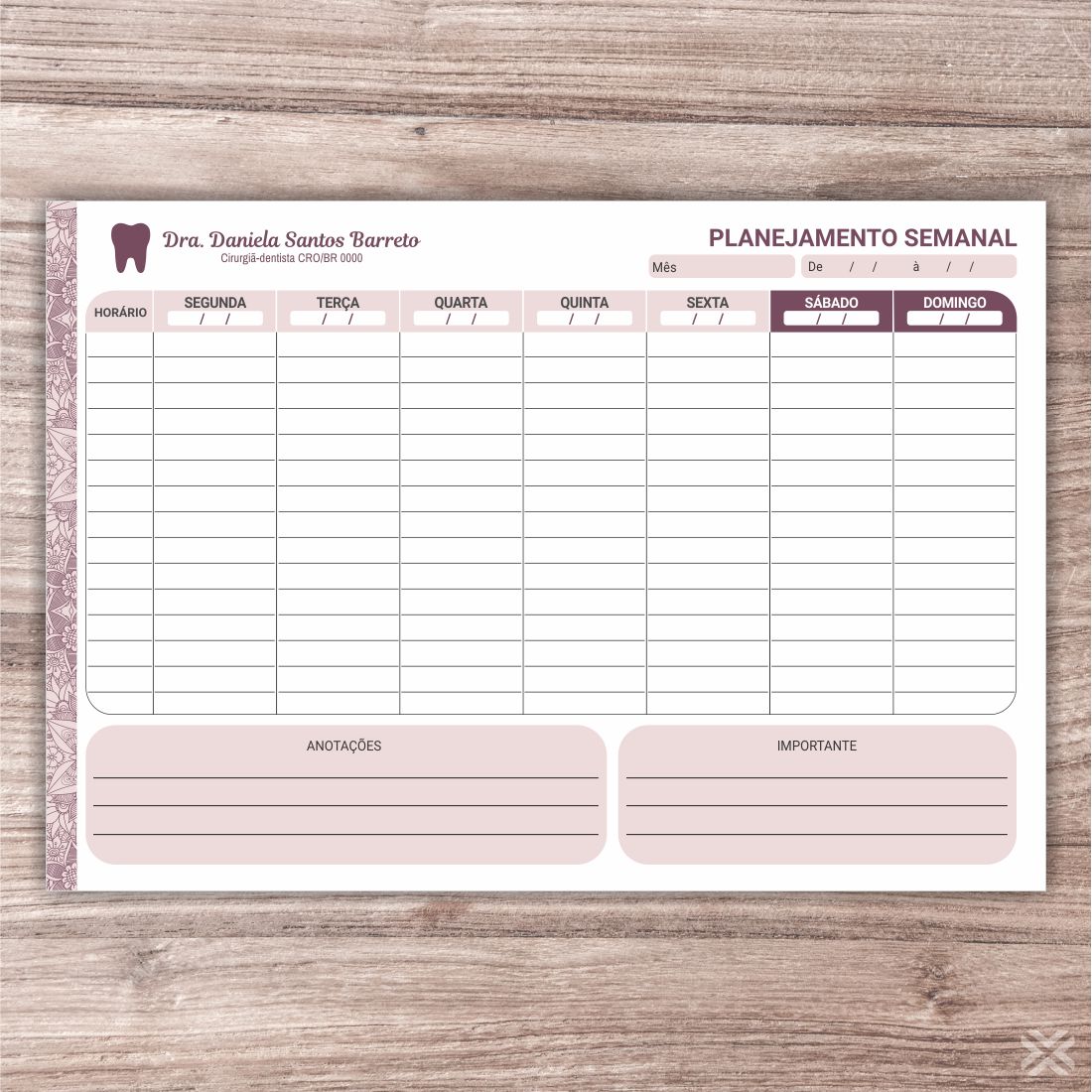 Planner Dentista 0612