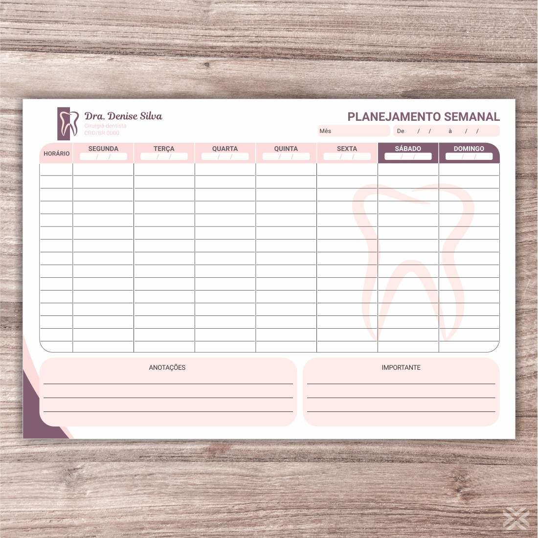 Planner Dentista 0628
