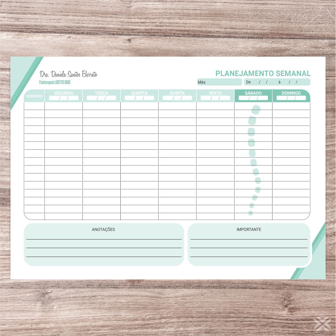 Planner Fisioterapeuta 0917