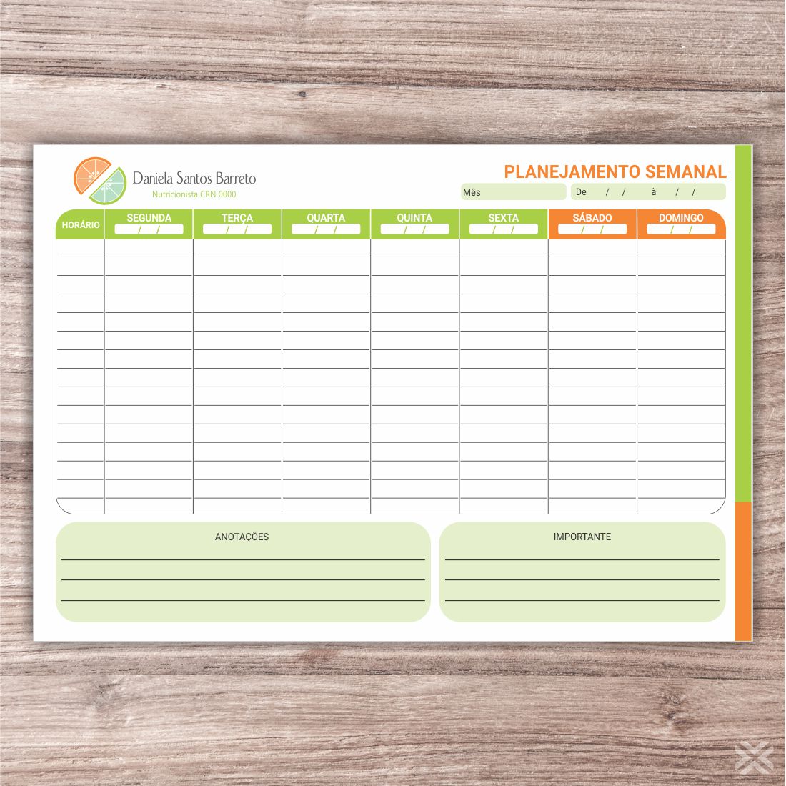 Planner Nutricionista 2429