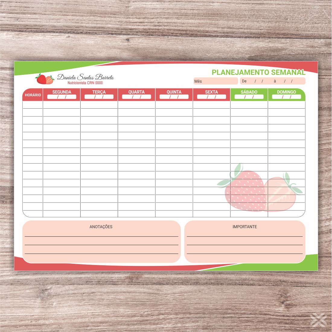 Planner Nutricionista 2482