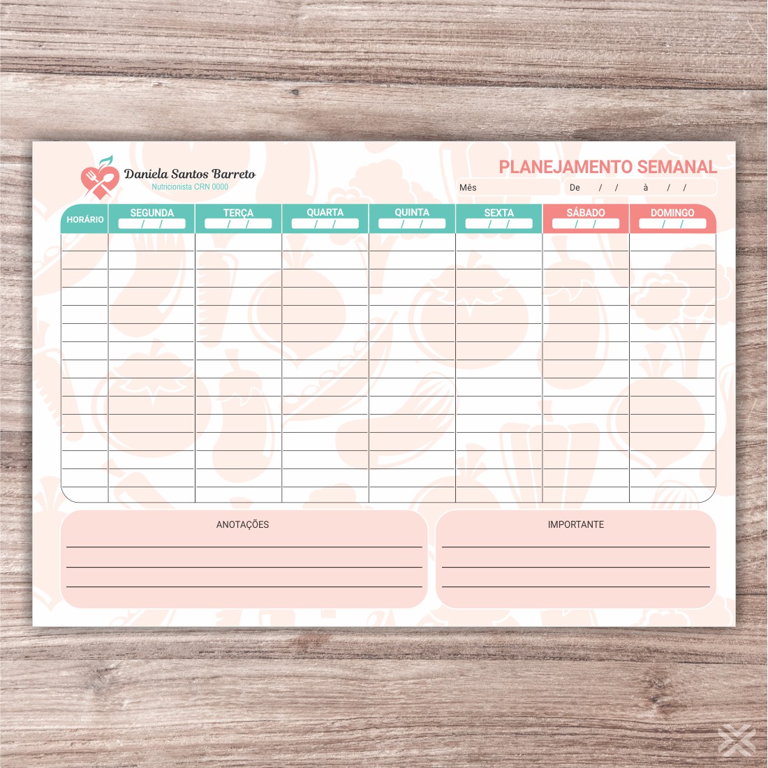 Planner Nutricionista 2494